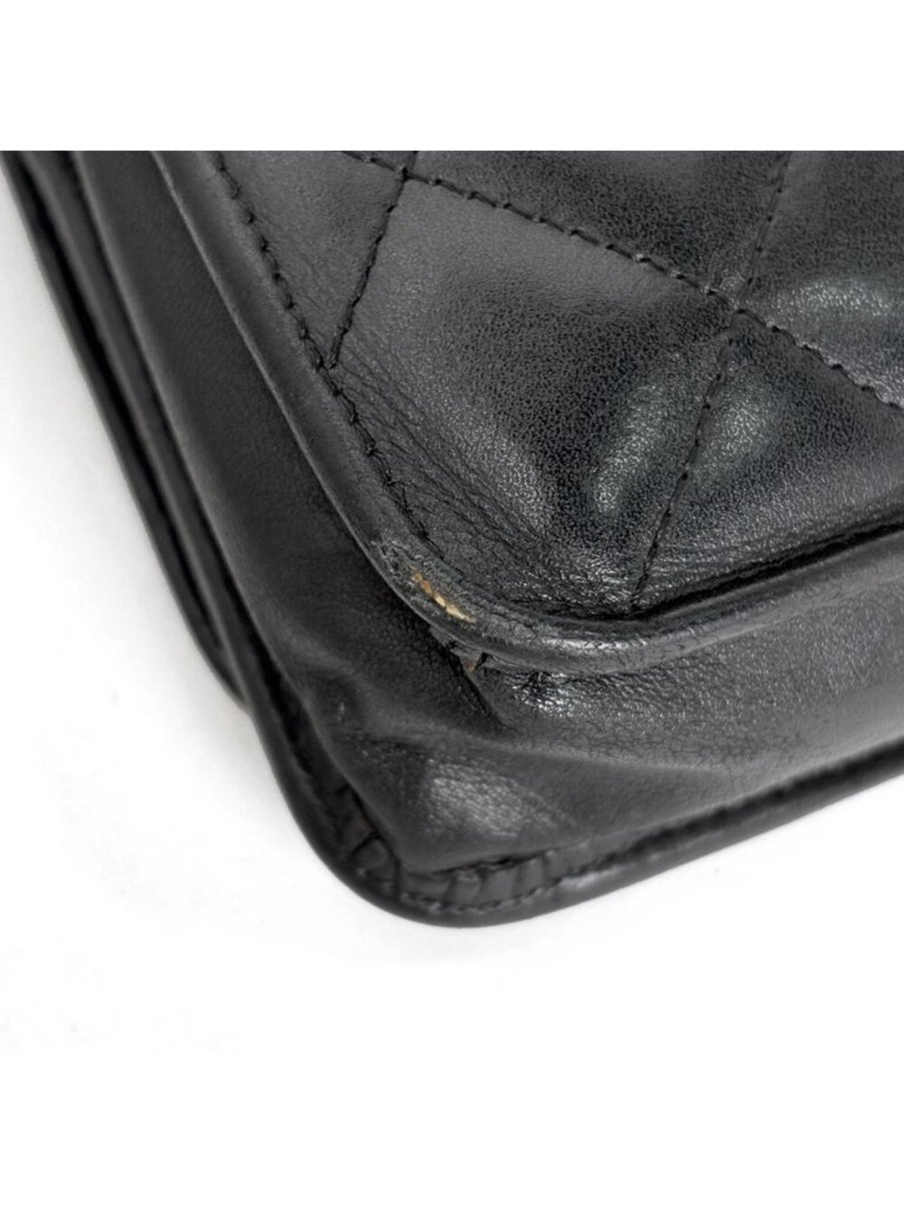 Chanel Shoulder Bag Cambon Line CC Logo Leather Black - Picture 4 of 13